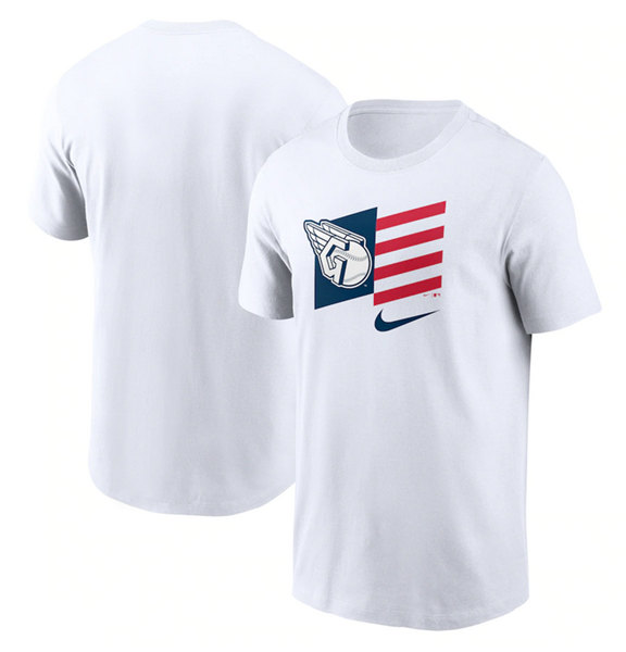 Men's Cleveland Guardians White T-Shirt Men's Cleveland Guardians White T-Shirt